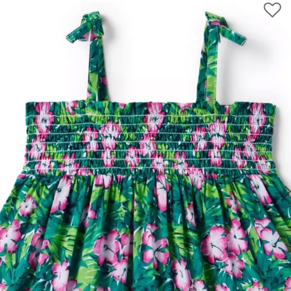 Janie and Jack girl THE LEILANI HIBISCUS SMOCKED SUNDRESS size 8 - Picture 3 of 9